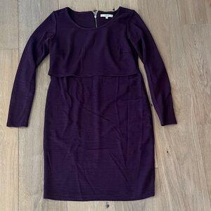 Noppies Deep Purple Long Sleeve Maternity/Nursing Dress